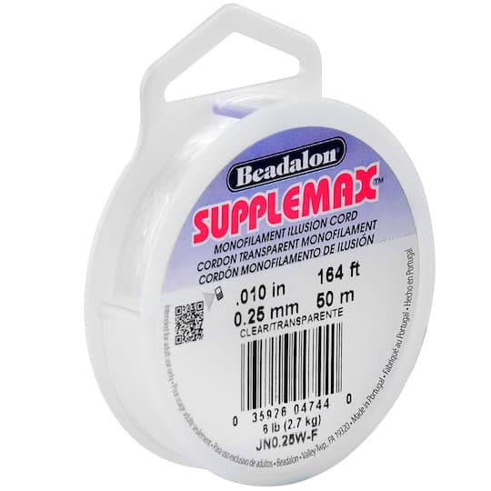 12 Pack: Beadalon® Supplemax™ 0.25mm Clear Monofilament Illusion Cord
